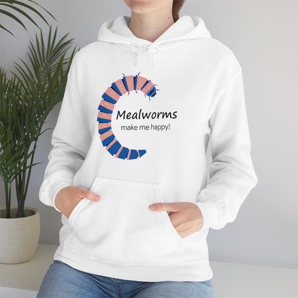 Unisex Heavy Blend™ Hooded Sweatshirt - Mealworms make me happy!
